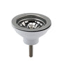 Launde Abbey Fireclay Sinks Pull Out Basket Strainer Waste without Overflow 90mm - Brushed Nickel