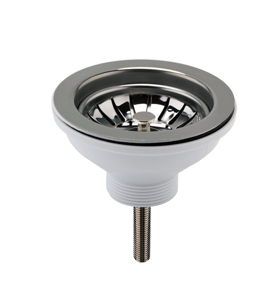 Launde Abbey Fireclay Sinks Pull Out Basket Strainer Waste without Overflow 90mm - Brushed Gun Metal