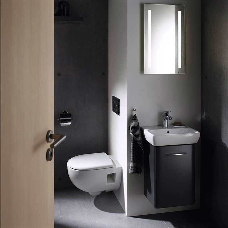 Geberit Selnova Rimless Wall Hung Pan With Quick Release Seat - White - 501.750.00.1 - TAP 'N' SHOWER
