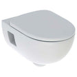 Geberit Selnova Rimless Wall Hung Pan With Quick Release Seat - White - 501.750.00.1 - TAP 'N' SHOWER
