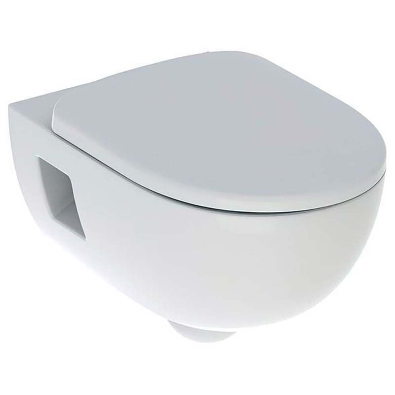 Geberit Selnova Rimless Wall Hung Pan With Quick Release Seat - White - 501.750.00.1 - TAP 'N' SHOWER