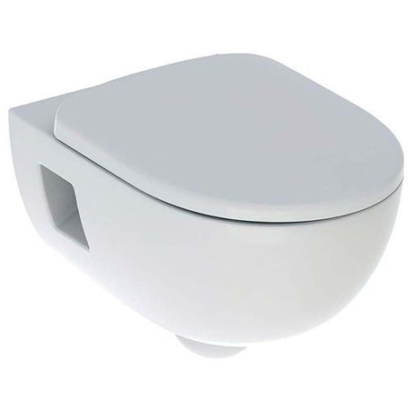 Geberit Selnova Rimless Wall Hung Pan With Quick Release Seat - White - 501.750.00.1 - TAP 'N' SHOWER