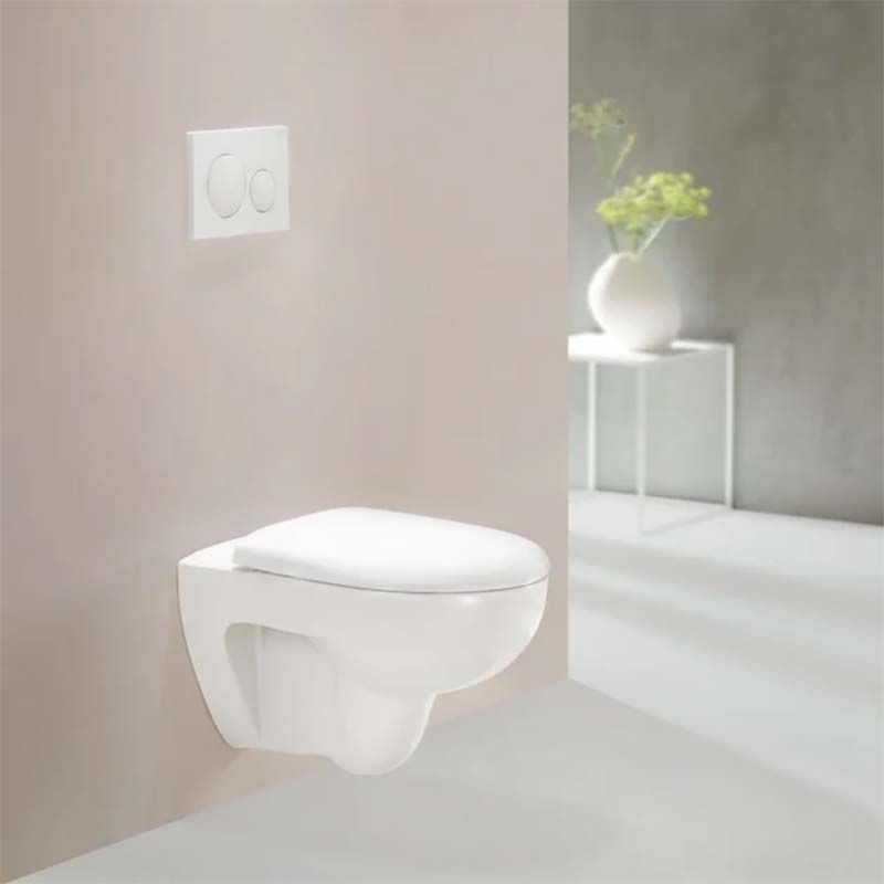 Geberit Selnova Rimless Wall Hung Pan With Quick Release Seat - White - 501.751.00.1 - TAP 'N' SHOWER
