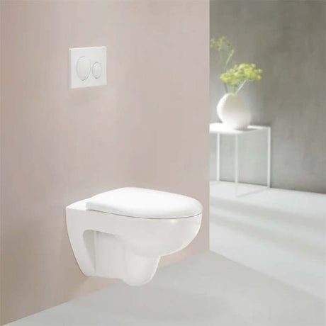 Geberit Selnova Rimless Wall Hung Pan With Quick Release Seat - White - 501.751.00.1 - TAP 'N' SHOWER