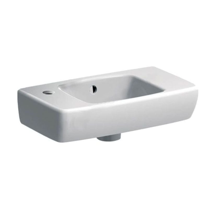 Geberit Selnova Compact LH Countertop Basin 450mm - White - 500.319.01.7 - TAP 'N' SHOWER