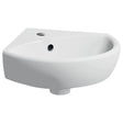 Geberit Selnova 1 Tap Hole Corner Basin 590mm - White - 501.050.00.7 - TAP 'N' SHOWER