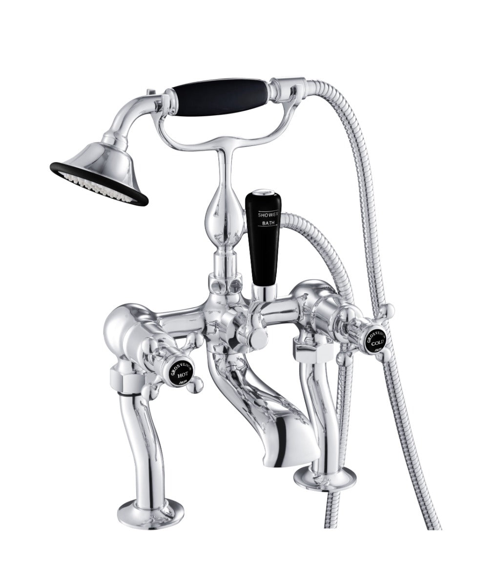 JTP Deck Mounted Bath Shower Mixer with Kit - Chrome - GB76275
