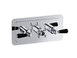 Grosvenor Black Lever Thermostatic 2 Outlet Shower Valve - Chrome - GB85693