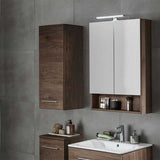Geberit Selnova Square 1 Door Bathroom Wall Cabinet 330mm - Hickory - 501.278.00.1 - TAP 'N' SHOWER