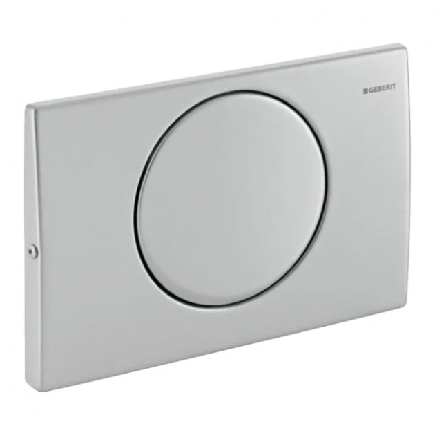 Geberit Delta10 Flush Plate for Single Flush - Brushed Stainless Steel - 115.101.00.5