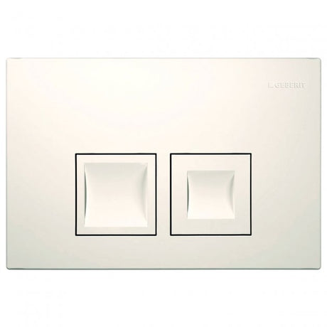 Geberit Delta35 Flush Plate for Dual Flush - White Alpine -115.135.11.5