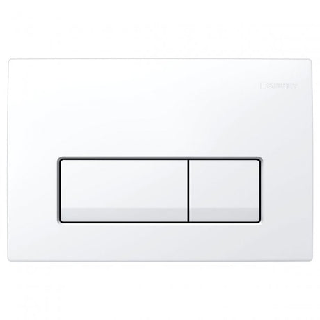 Geberit Delta50 Flush Plate for Dual Flush - White Alpine - 115.105.11.5