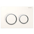 Geberit Omega20 Modern Rectangular Dual Flush Plate - White/Gloss Chrome - 115.085.KJ.1