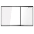Geberit Omega60 Modern Dual Flush Plate - White Glass - 115.081.SI.1