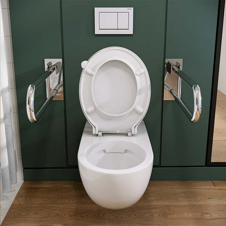 Geberit Selnova Comfort Antibacterial Standard Toilet Seat and Cover - White - 500.133.00.1 - TAP 'N' SHOWER