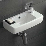 Geberit Selnova Compact LH Countertop Basin 450mm - White - 500.319.01.7 - TAP 'N' SHOWER