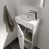 Geberit Selnova 1 Tap Hole Compact RH Countertop Basin 400mm - White - 501.517.00.7 - TAP 'N' SHOWER