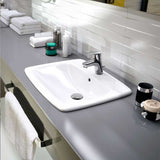 Geberit Selnova 1 Tap Hole Square Countertop Basin 550mm - White - 501.466.00.7 - TAP 'N' SHOWER