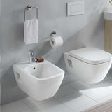 Geberit Selnova Square Semi Shrouded Wall Hung Bidet - White - 501.547.01.7 - TAP 'N' SHOWER