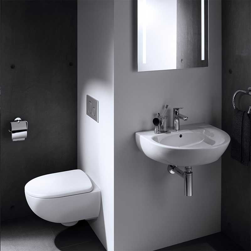 Geberit Selnova 1 Tap Hole Countertop Basin 550mm - White - 501.060.00.6 - TAP 'N' SHOWER
