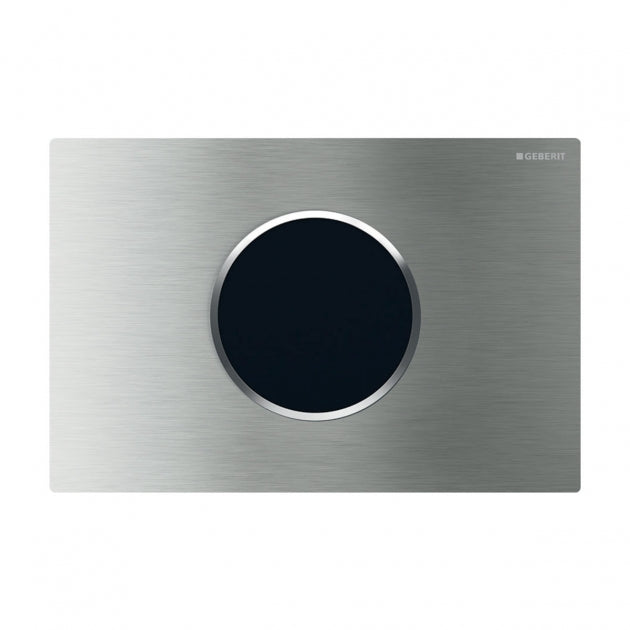 Geberit Sigma10 Infra-Red Mains Operated Automatic Flush Plate - Brushed Stainless Steel - 115.907.SN.6
