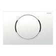 Geberit Sigma10 Modern Single Flush Plate - White/Gloss Chrome - 115.7