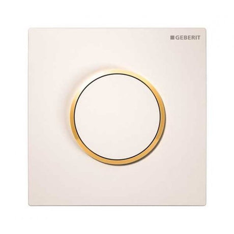Geberit Sigma10 Contemporary Hytouch Hand Operated Modern Pneumatic Urinal Flushing Control - White - 116.015.KK.1