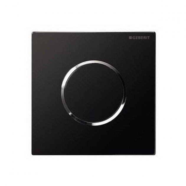 Geberit Sigma10 Contemporary Hytouch Hand Operated Pneumatic Urinal Flushing Control - Black - 116.015.KM.1