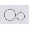 Geberit Sigma20 Modern Rectangular Dual Flush Plate - Matt White - 115.882.JT.1