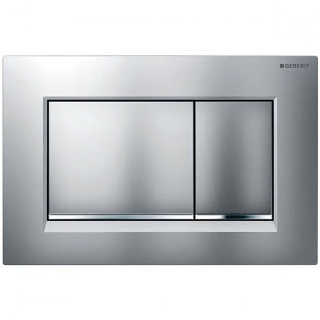 Geberit Sigma30 Modern Rectangular Dual Flush Plate - Matt Chrome - 115.883.JQ.1