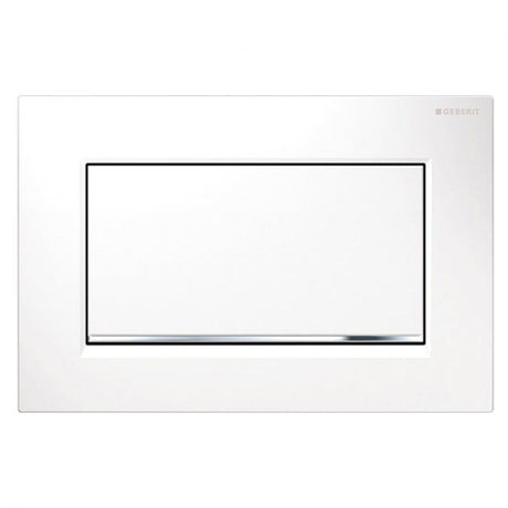 Geberit Sigma30 Modern Rectangular Single Flush Plate - Matt White - 115.893.JT.1