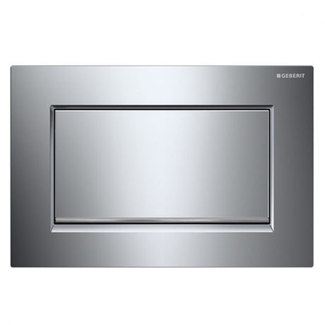 Geberit Sigma30 Modern Rectangular Single Flush Plate - Polished/Brushed Chrome -  115.893.KY.1