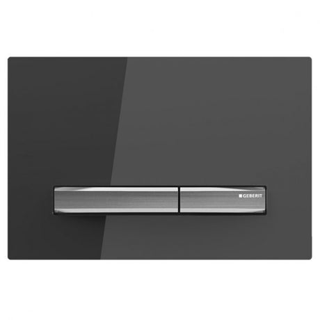 Geberit Sigma50 Modern Rectangular Dual Flush Plate - Smoke Glass - 115.788.SD.2