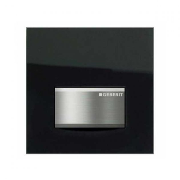 Geberit Sigma 50 Hytouch Hand Operated Pneumatic Urinal Flushing Control Square Push Button - Black - 116.016.DW.5