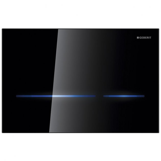 Geberit Sigma80 Touchless Sensor - controlled Operation Flush Plate - Black Glass - 116.092.SG.6 - TAP 'N' SHOWER