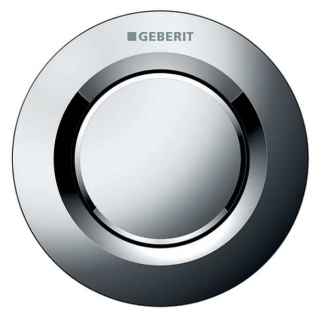 Geberit Type01 Round Single Flush Plate Button for 120mm and 150mm Concealed Cistern - Gloss Chrome - 116.040.21.1 - TAP 'N' SHOWER