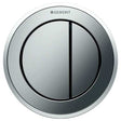 Geberit Type10 Pneumatic Round Dual Flush Plate Button for 80mm Concealed Cistern - Matt / Gloss Chrome - 116.056.KH.1 - TAP 'N' SHOWER