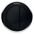 Geberit Type10 Modern Pneumatic Dual Flush Plate Button for Concealed Cistern - Black / Gloss Chrome - 116.057.KM.1