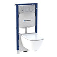 Geberit Smyle 4 - in - 1 Wall Hung Toilet Pack - Rimless - White - 118.349.21.2 - TAP 'N' SHOWER
