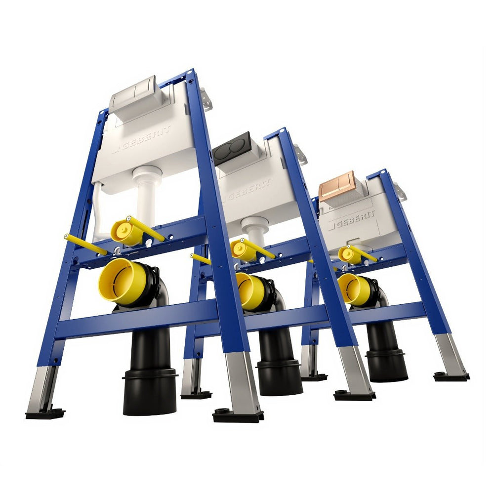 Geberit Alpha Frame and Cistern for Wall - Hung WC 82cm - Blue - 458.033.00.2 - TAP 'N' SHOWER