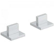 Vado Geo Pair Of Valves deck mounted chrome shower valves with contemporary square design