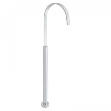 Vado Geo Bath Spout floor mounted chrome bath spout with sleek contemporary design