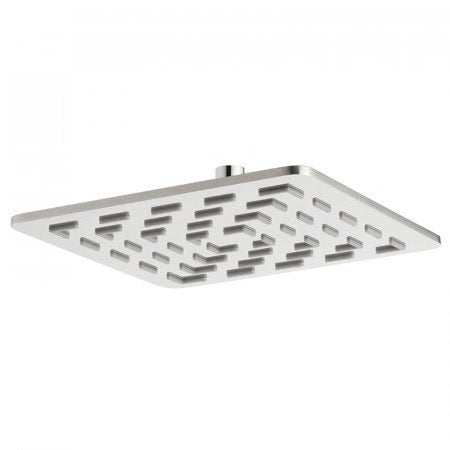 Vado Geometry 250mm square chrome shower head with 9Lpm flow rate and modern design