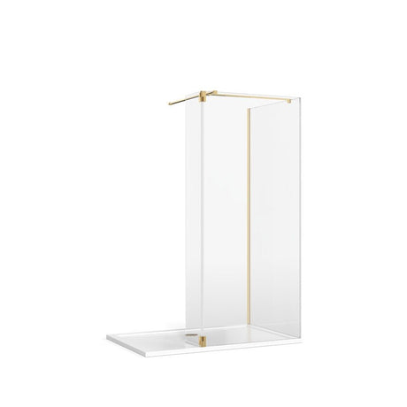 Burlington 8 Deflector Pair Panel Hinge - Gold - BUDEFHINGEGO - TAP 'N' SHOWER