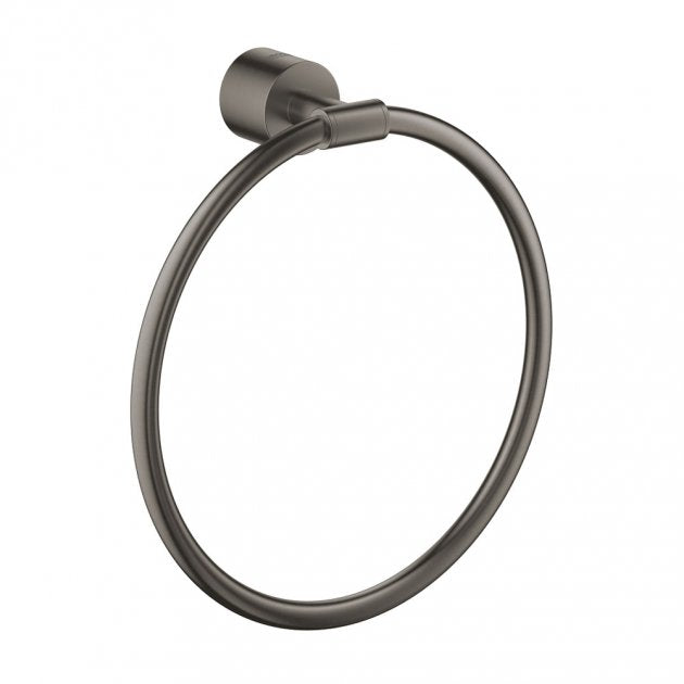 Grohe Atrio Wall Mounted Round Towel Ring - Brushed Hard Graphite - 40307AL3