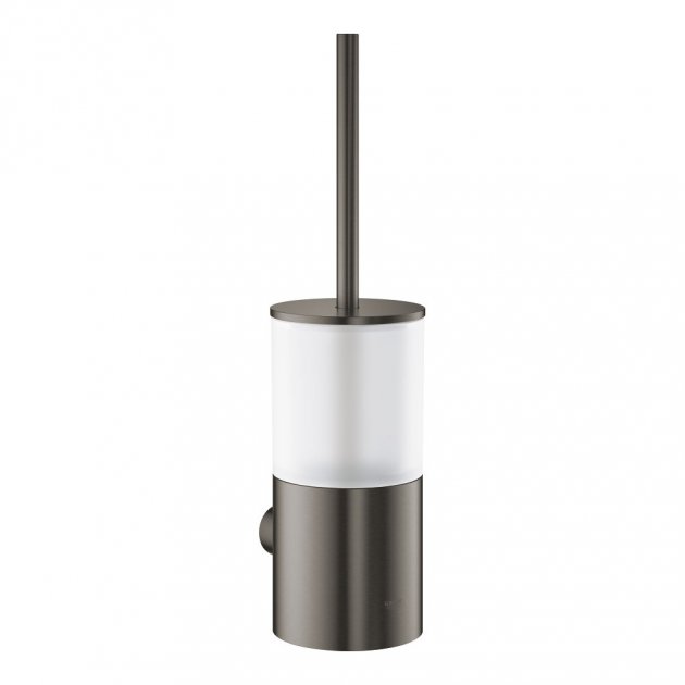 Grohe Atrio Wall Mounted Toilet Brush Set - Brushed Hard Graphite - 40314AL3