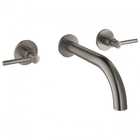 Grohe Atrio Wall Mounted Lever Handles Three-Hole Basin Mixer Tap - Brushed Hard Graphite - 20169AL3