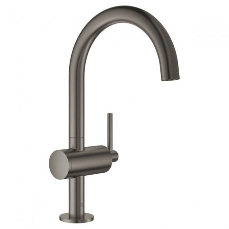 Grohe Atrio Modern Push-Open Waste L-Size Basin Mixer Tap - Brushed Hard Graphite - 32042AL3
