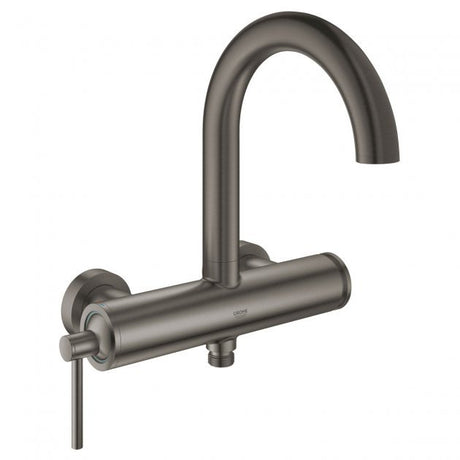 Grohe Atrio Modern Manual Bath Shower Mixer Tap - Brushed Hard Graphite - 32652AL3