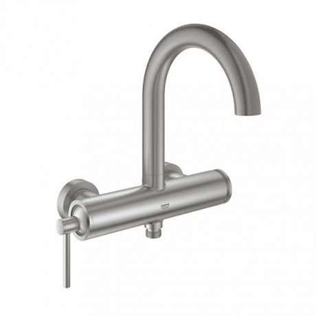 Grohe Atrio Modern Bath Shower Mixer Tap - Supersteel - 32652DC3